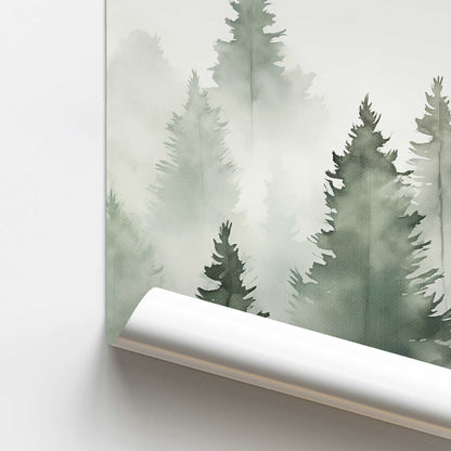 Green Haze Woodland I Promotional Rolled Print