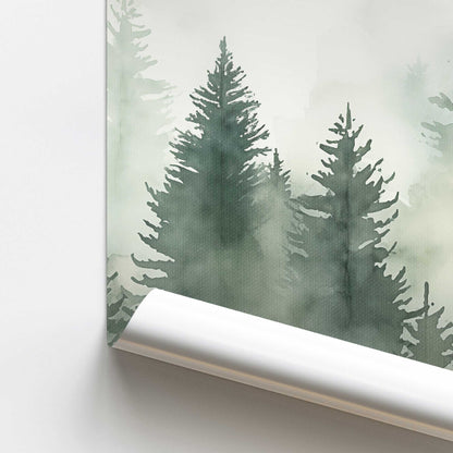 Green Haze Woodland II Promotional Rolled Print