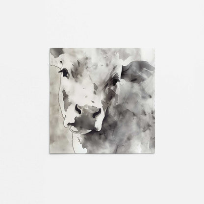 Monochrome Abstract Cow I Promotional Rolled Print
