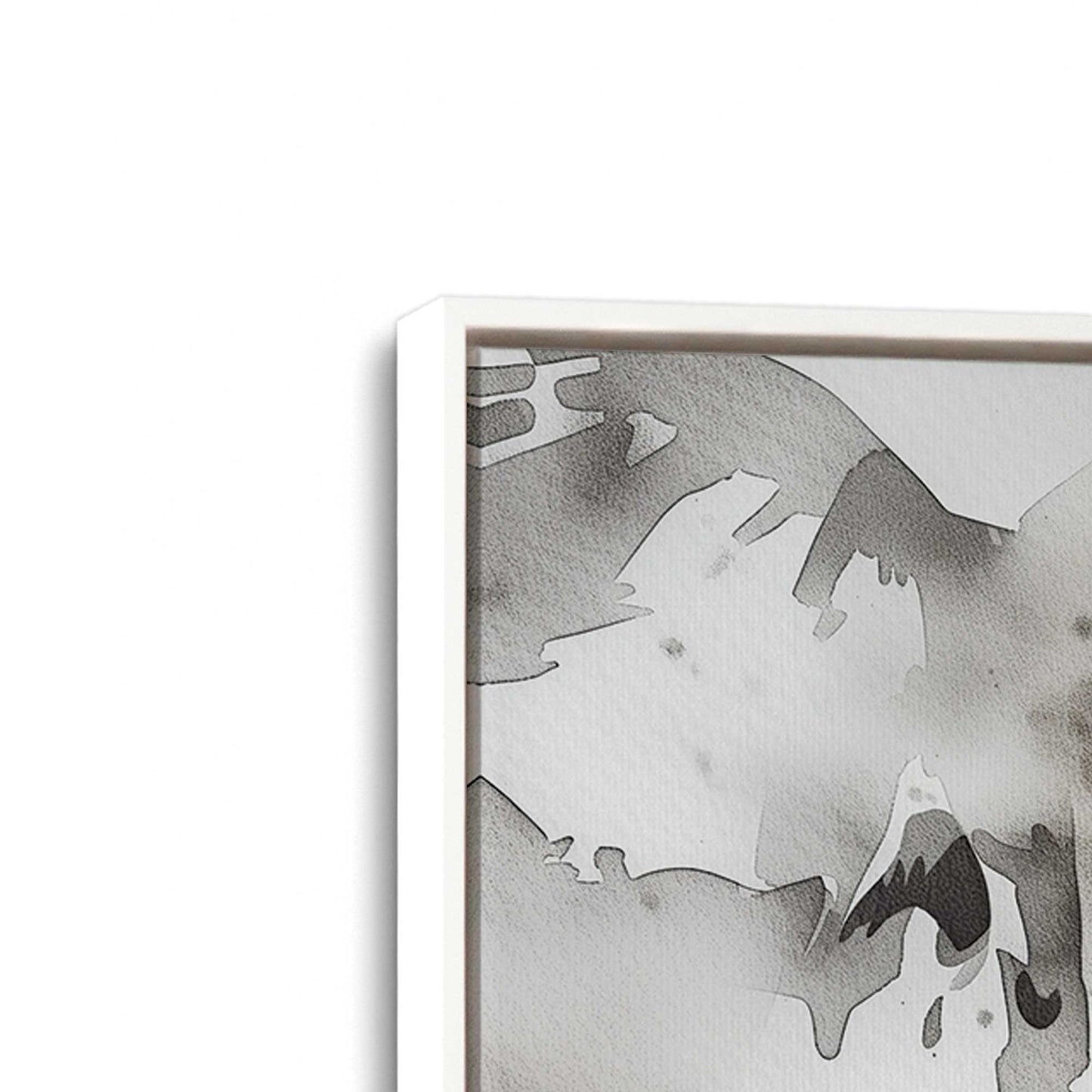 [Color:Opaque White], Picture of art in a White frame at an angle