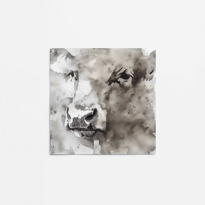 Monochrome Abstract Cow II Promotional Rolled Print