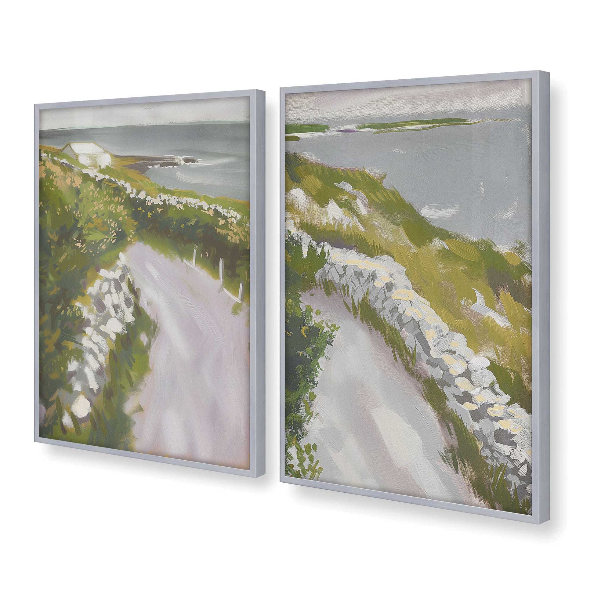 [Color:Polished Chrome], Picture of art in a Polished Chrome frame at an angle