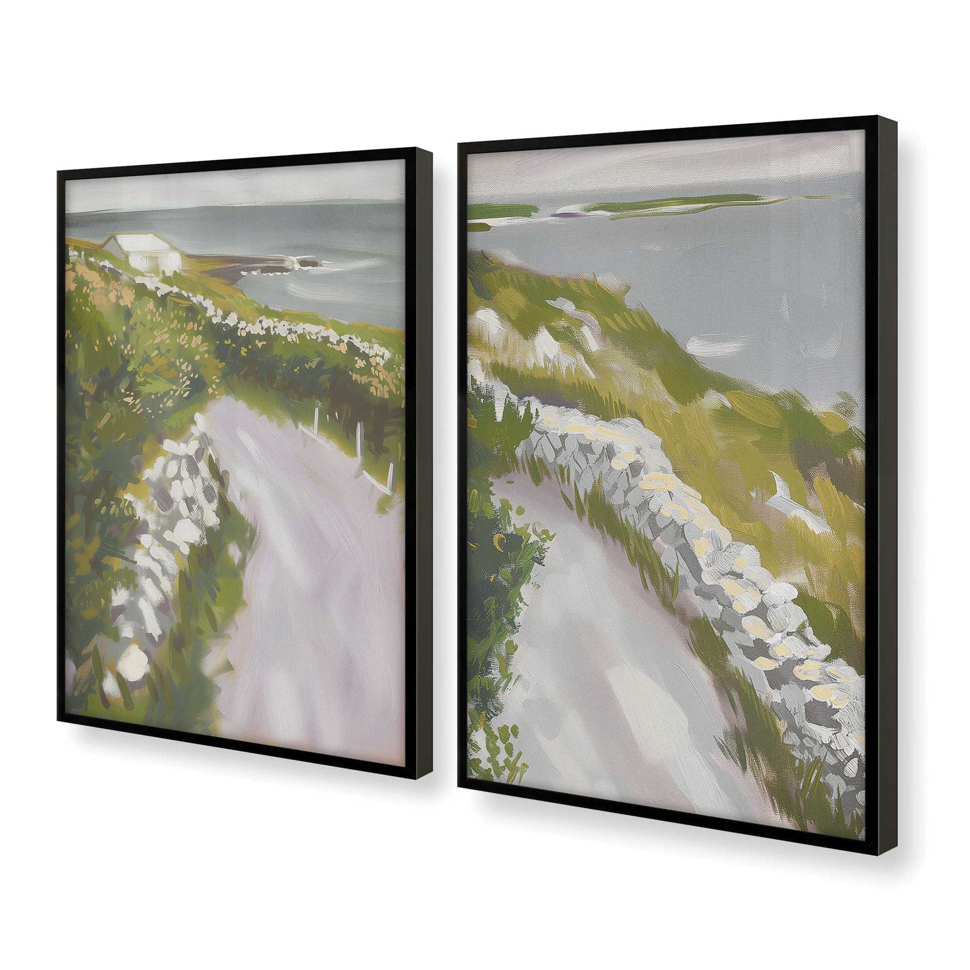[Color:Satin Black], Picture of art in a Satin Black frame at an angle