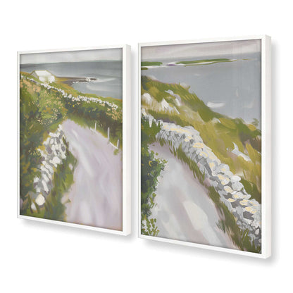 [Color:Opaque White], Picture of art in a Opaque White frame at an angle