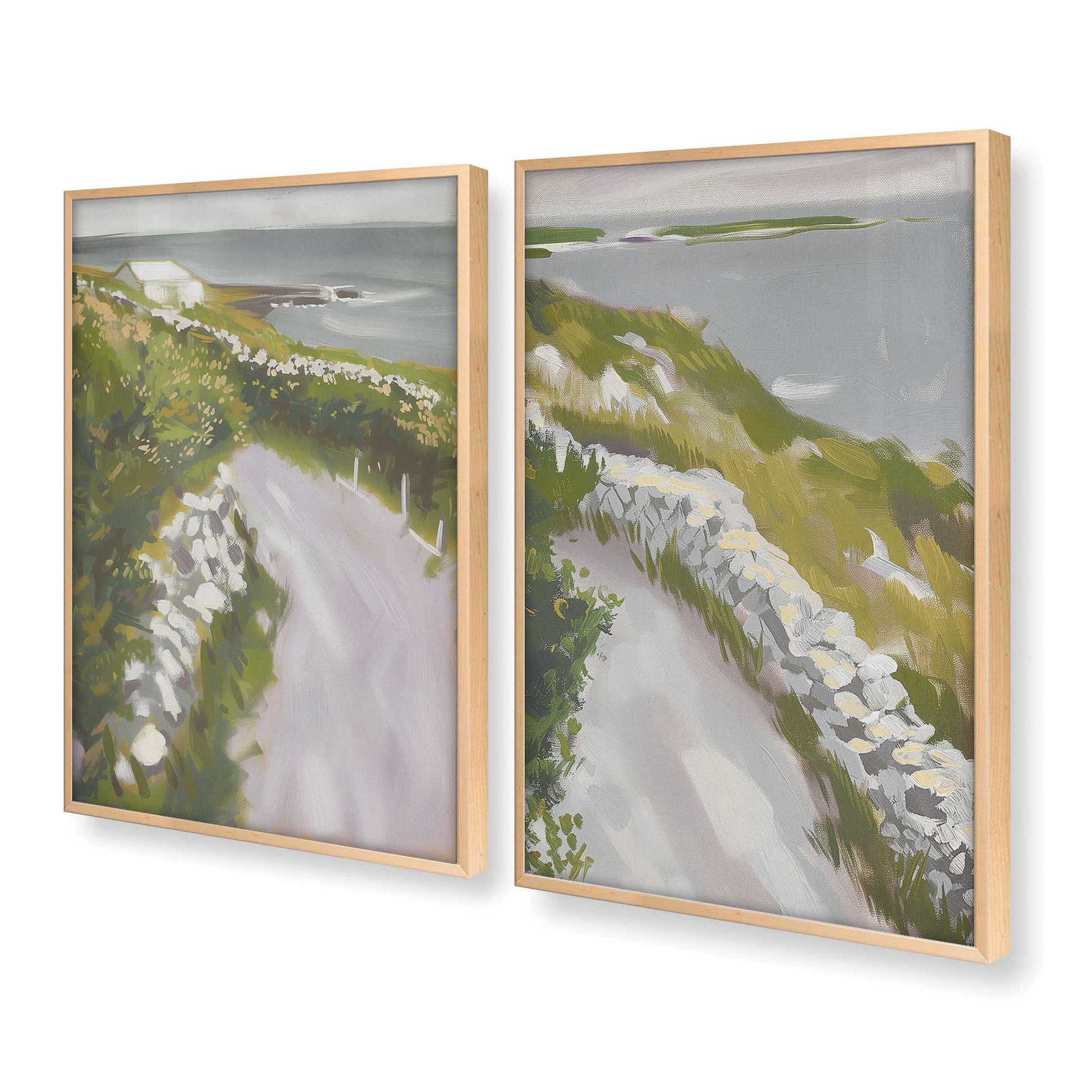 [Color:Raw Maple], Picture of art in a Raw Maple frame at an angle
