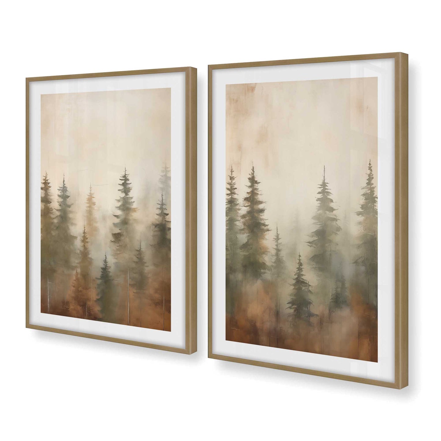 [Color:Brushed Gold], Picture of art in a Brushed Gold frame at an angle