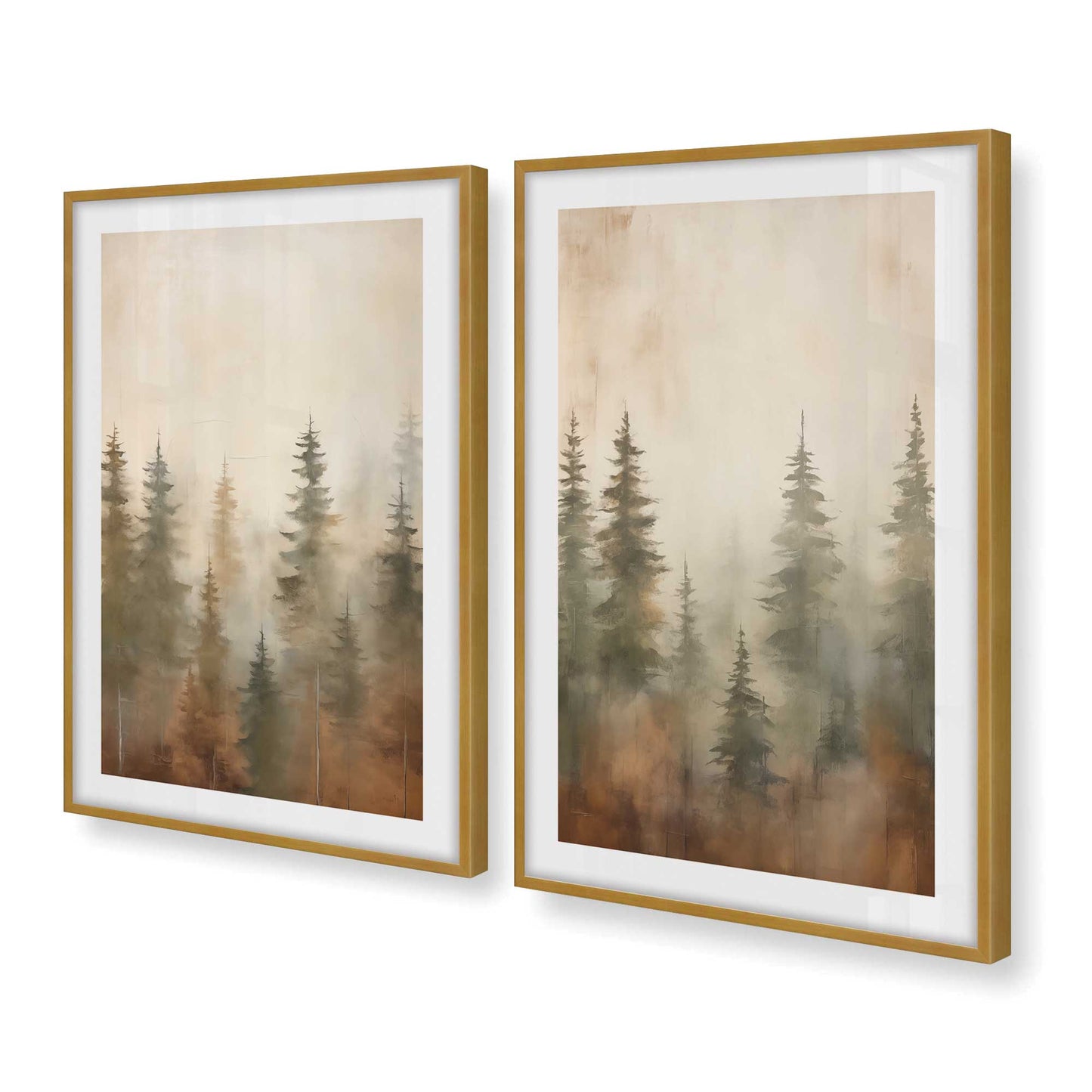 [Color:Polished Gold], Picture of art in a Polished Gold frame at an angle