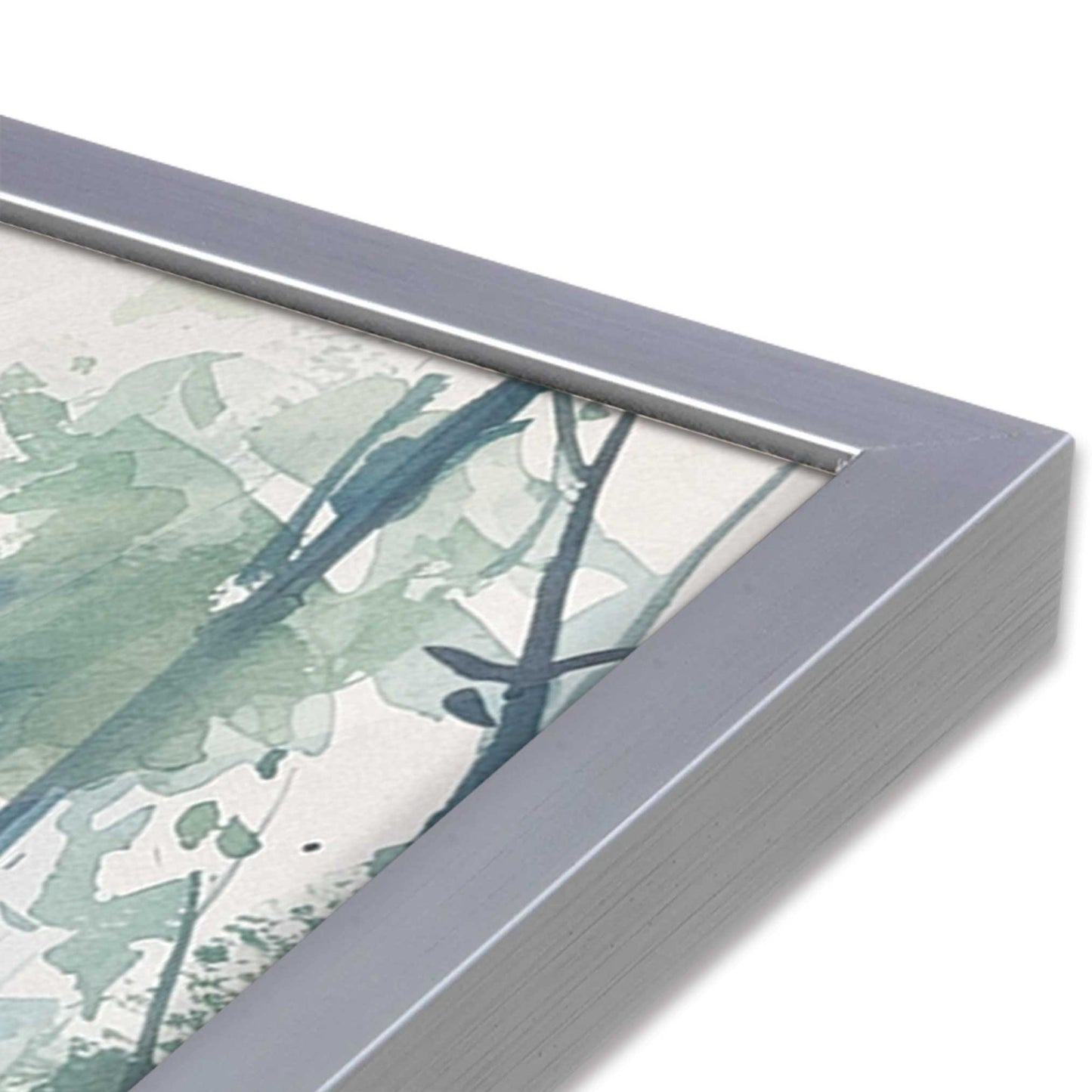 [Color:Polished Chrome], Picture of art in a Polished Chrome frame of the corner