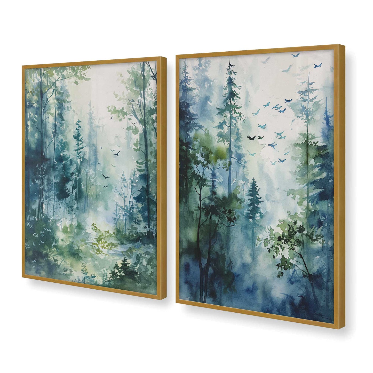 [Color:Polished Gold], Picture of art in a Polished Gold frame at an angle