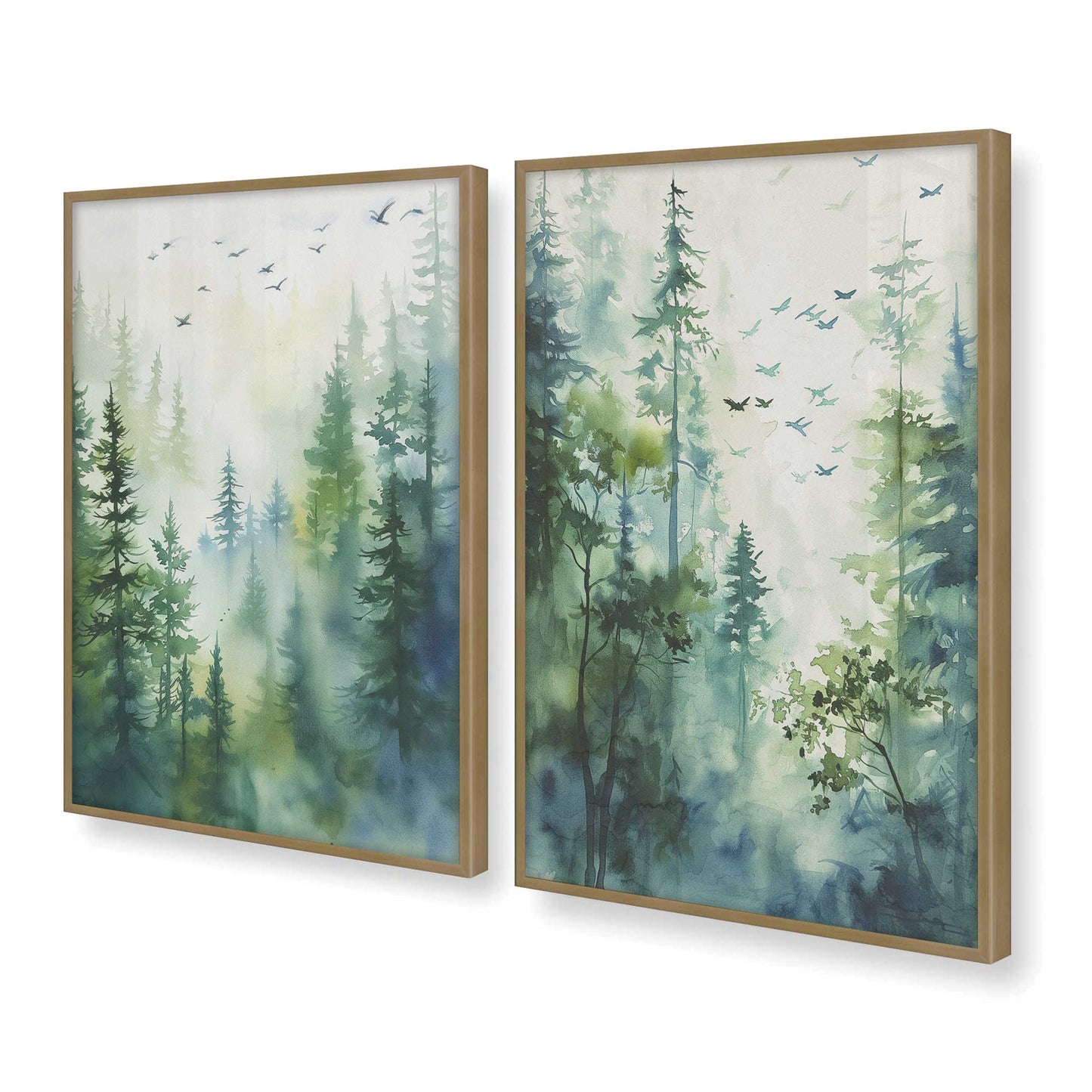 [Color:Brushed Gold], Picture of art in a Brushed Gold frame at an angle