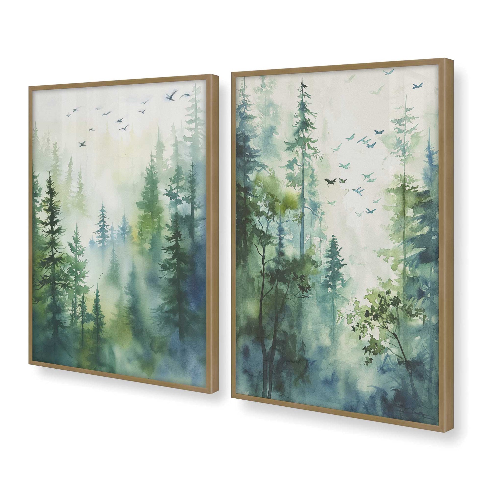 [Color:Brushed Gold], Picture of art in a Brushed Gold frame at an angle