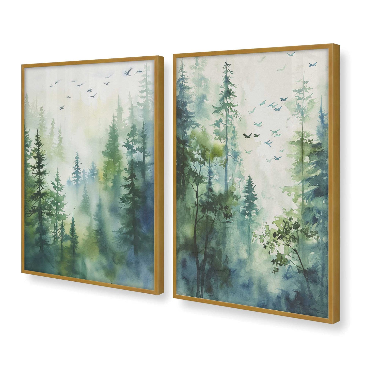[Color:Polished Gold], Picture of art in a Polished Gold frame at an angle