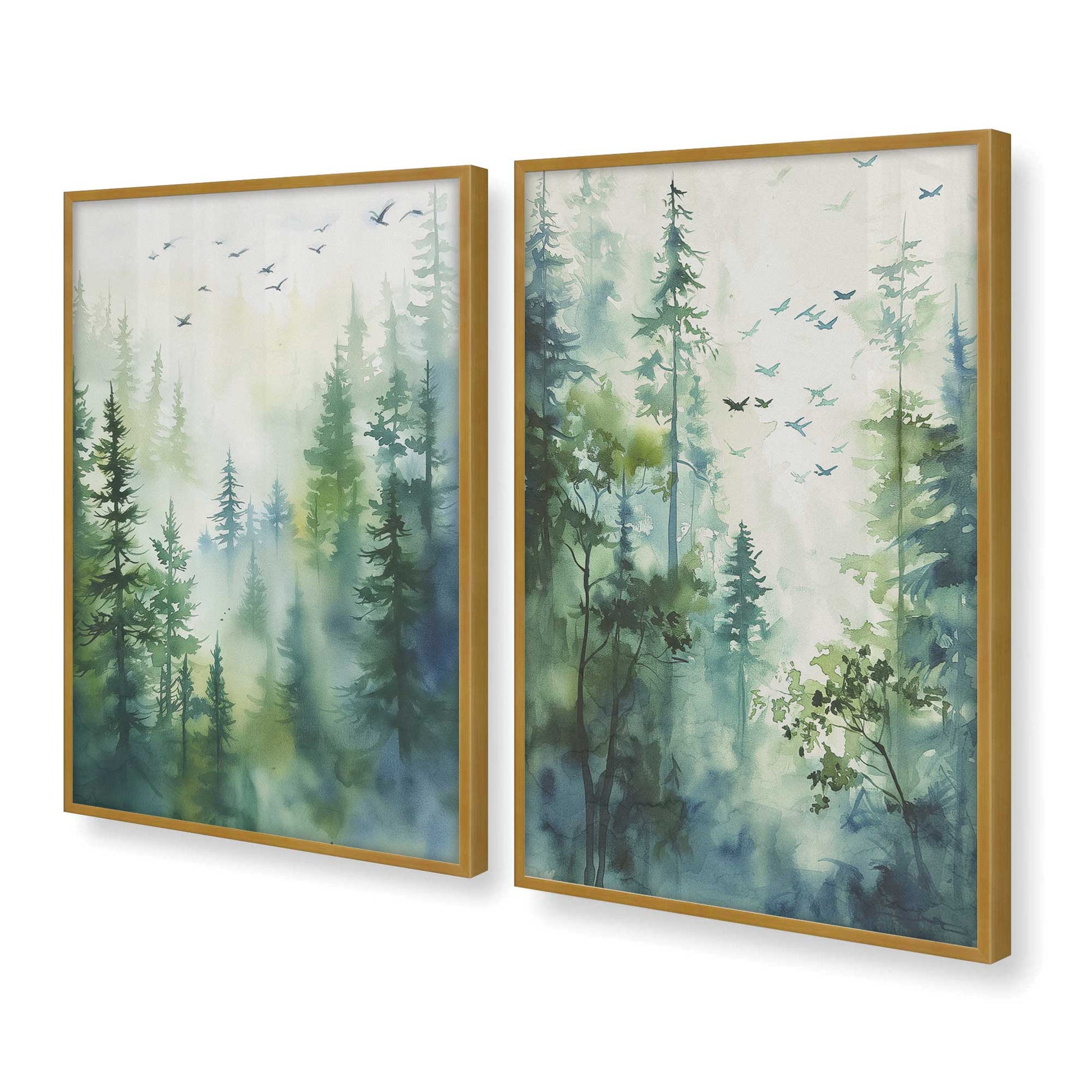 [Color:Polished Gold], Picture of art in a Polished Gold frame at an angle
