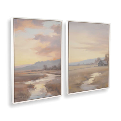 [Color:Opaque White], Picture of art in a White frame at an angle