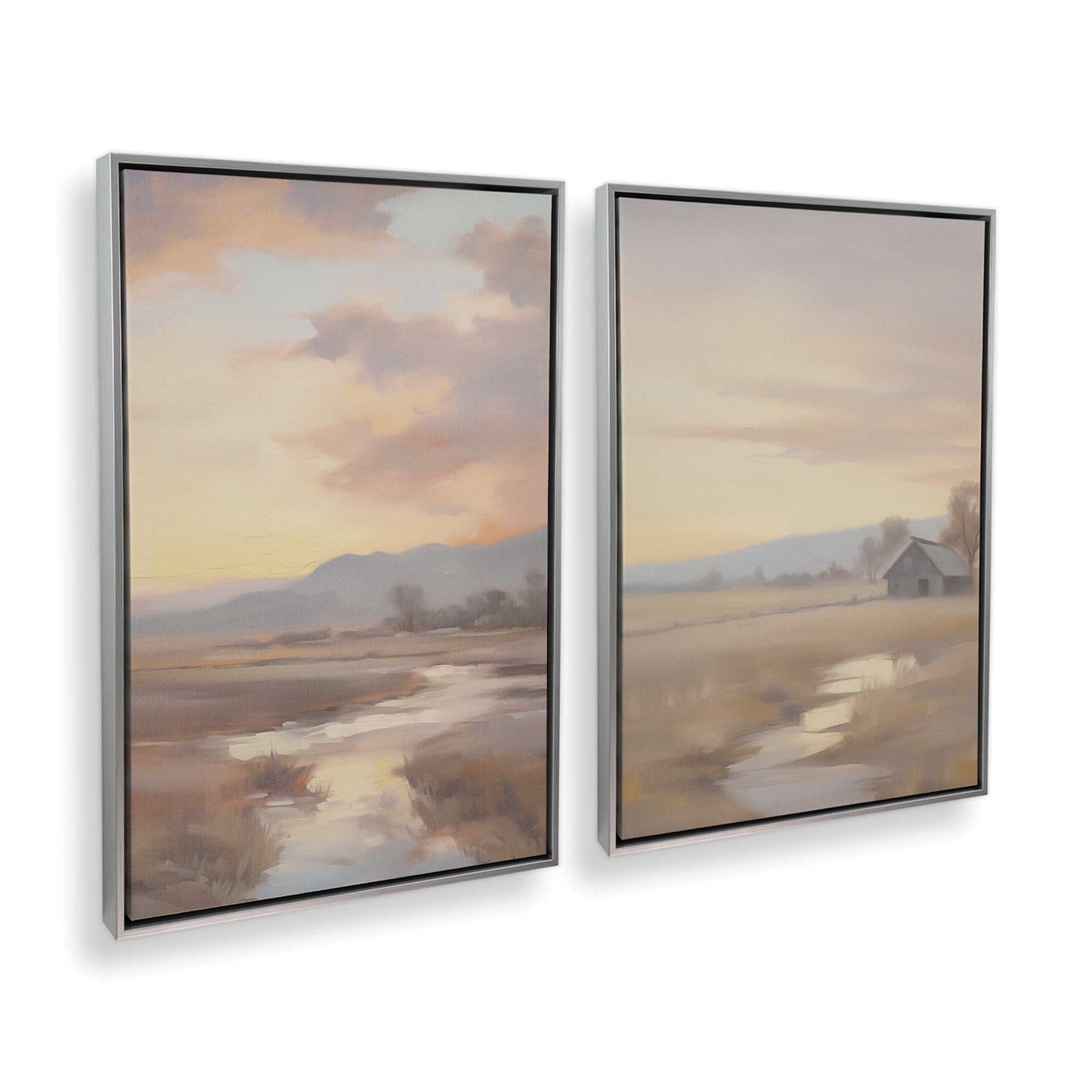 [Color:Polished Chrome], Picture of art in a Polished Chrome frame at an angle