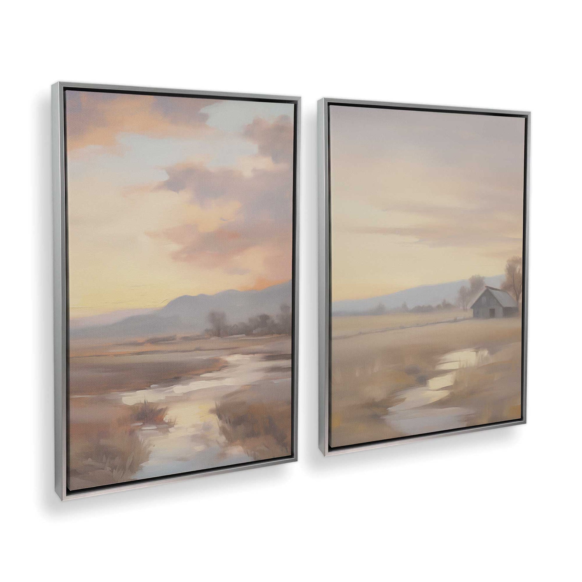 [Color:Polished Chrome], Picture of art in a Polished Chrome frame at an angle