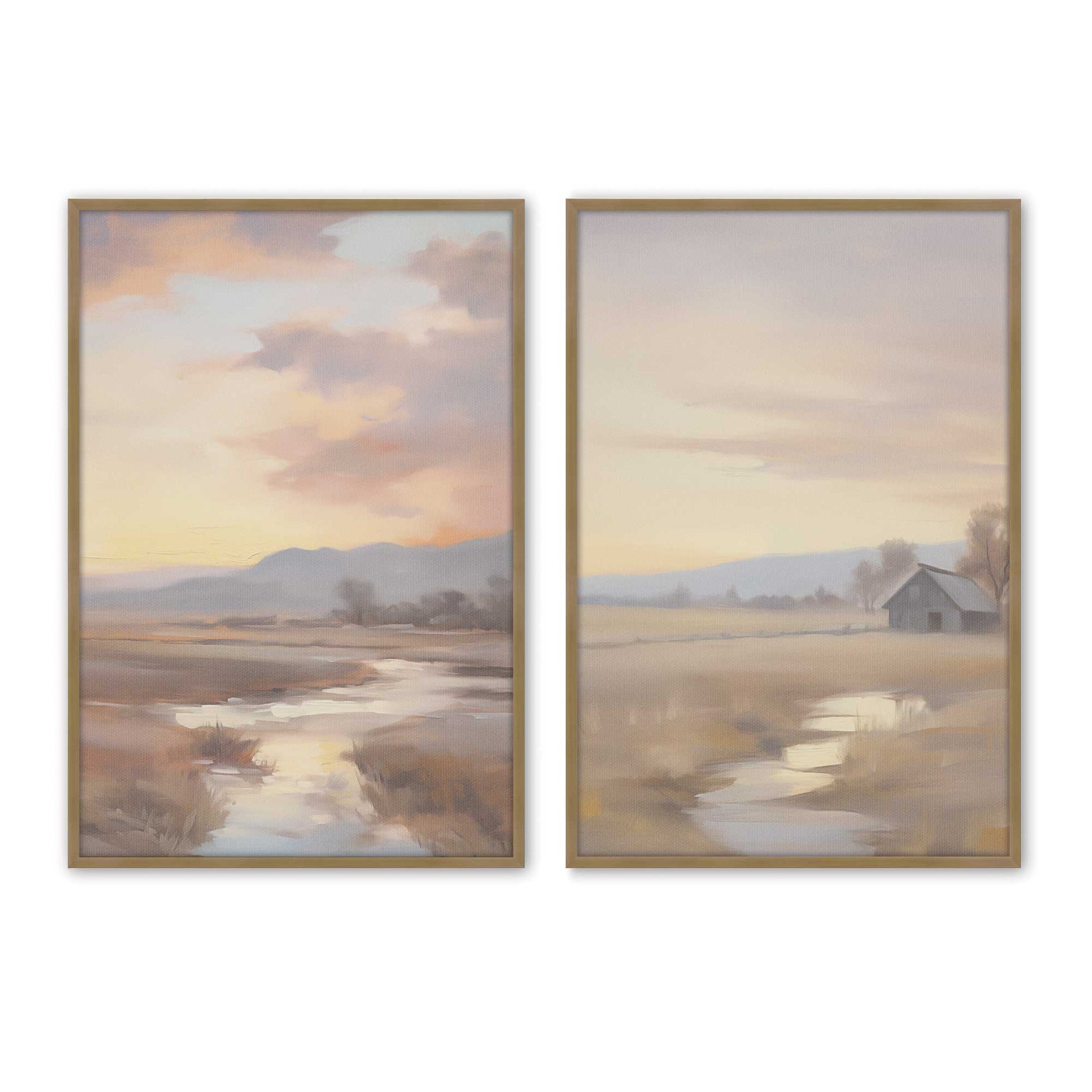 [Color:Brushed Gold], Picture of art in a Brushed Gold frame