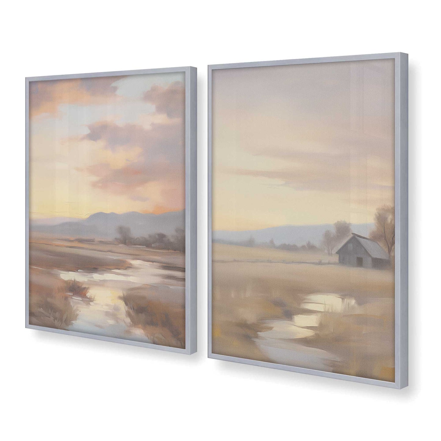 [Color:Polished Chrome], Picture of art in a Polished Chrome frame at an angle