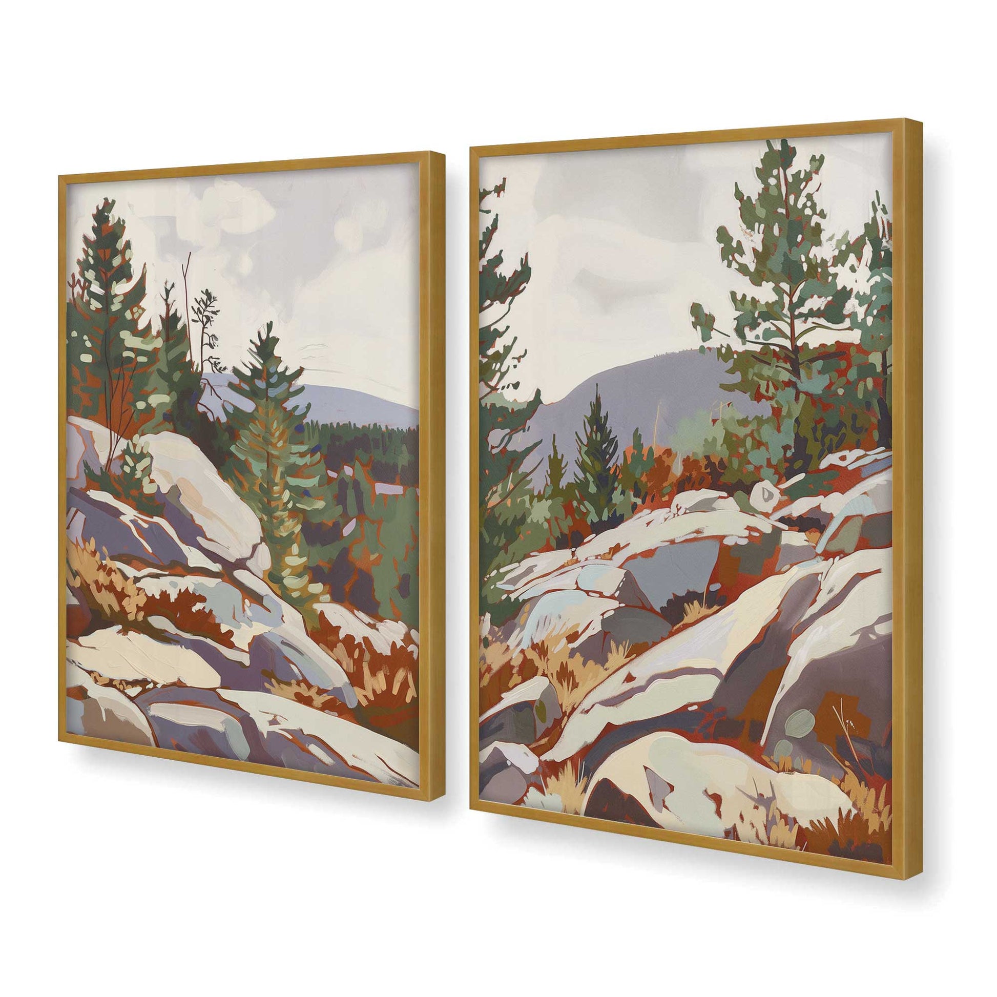 [Color:Polished Gold], Picture of art in a Polished Gold frame at an angle