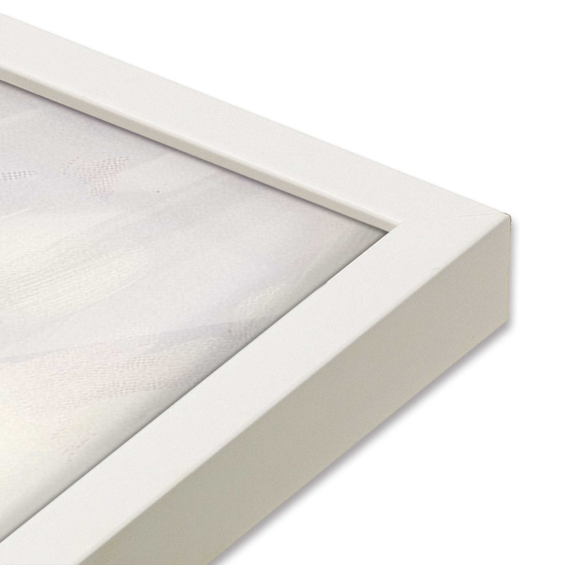[Color:Opaque White], Picture of art in a Opaque White frame of the corner