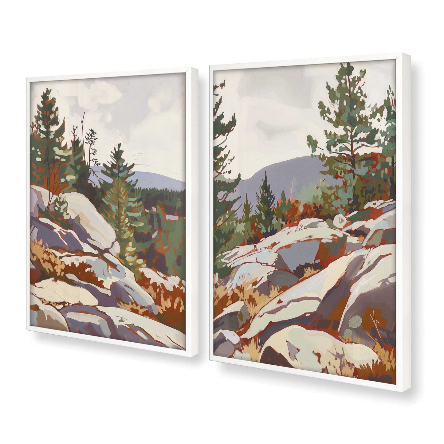 [Color:Opaque White], Picture of art in a Opaque White frame at an angle