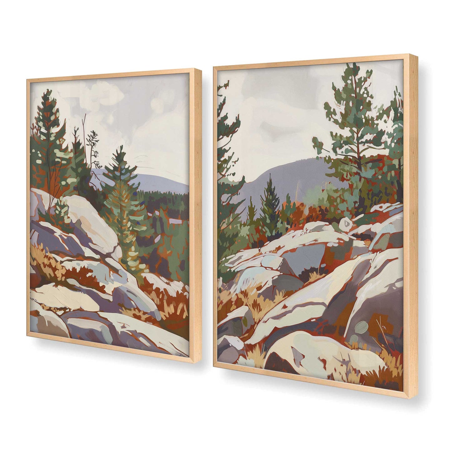 [Color:Raw Maple], Picture of art in a Raw Maple frame at an angle