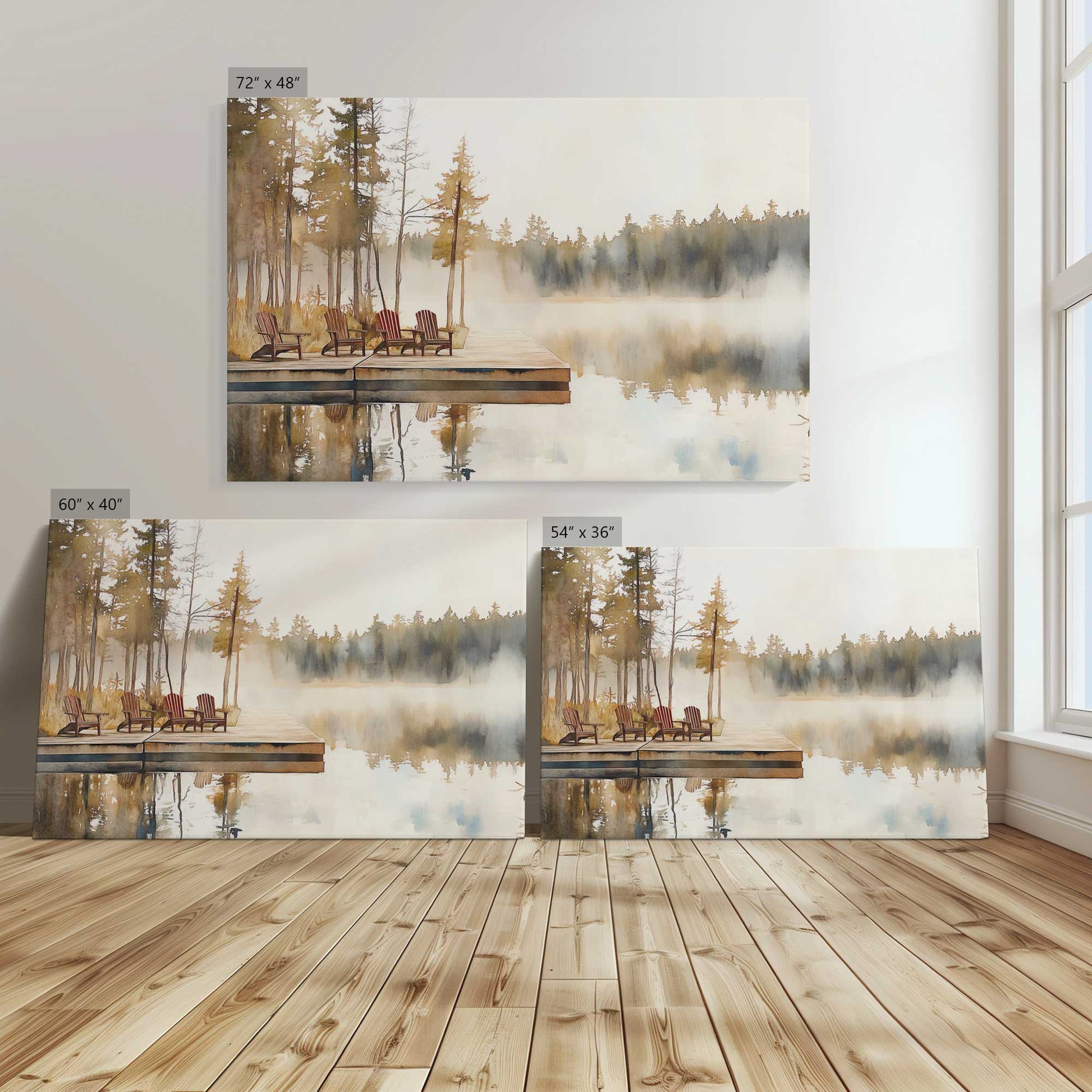 [Color:Stretched Canvas], Image showing the size comparisons