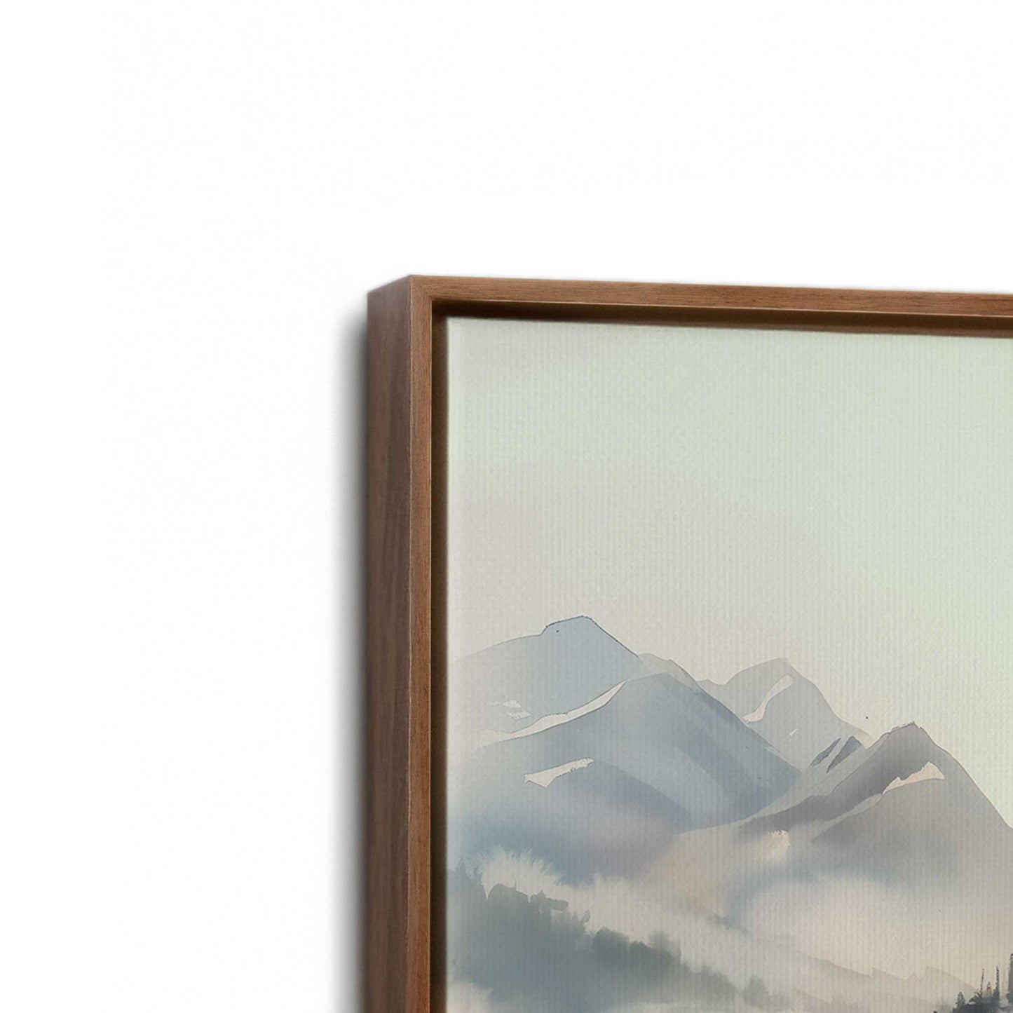 [Color:Walnut], Picture of art in a Walnut frame at an angle