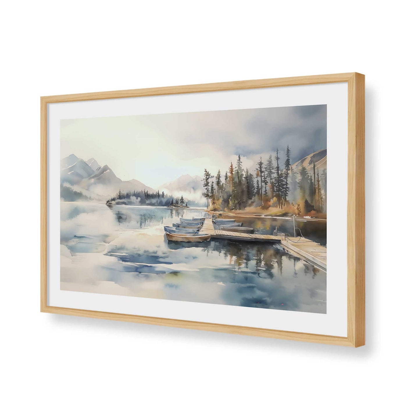 [Color:American Maple], Picture of art in a American Maple frame of the corner