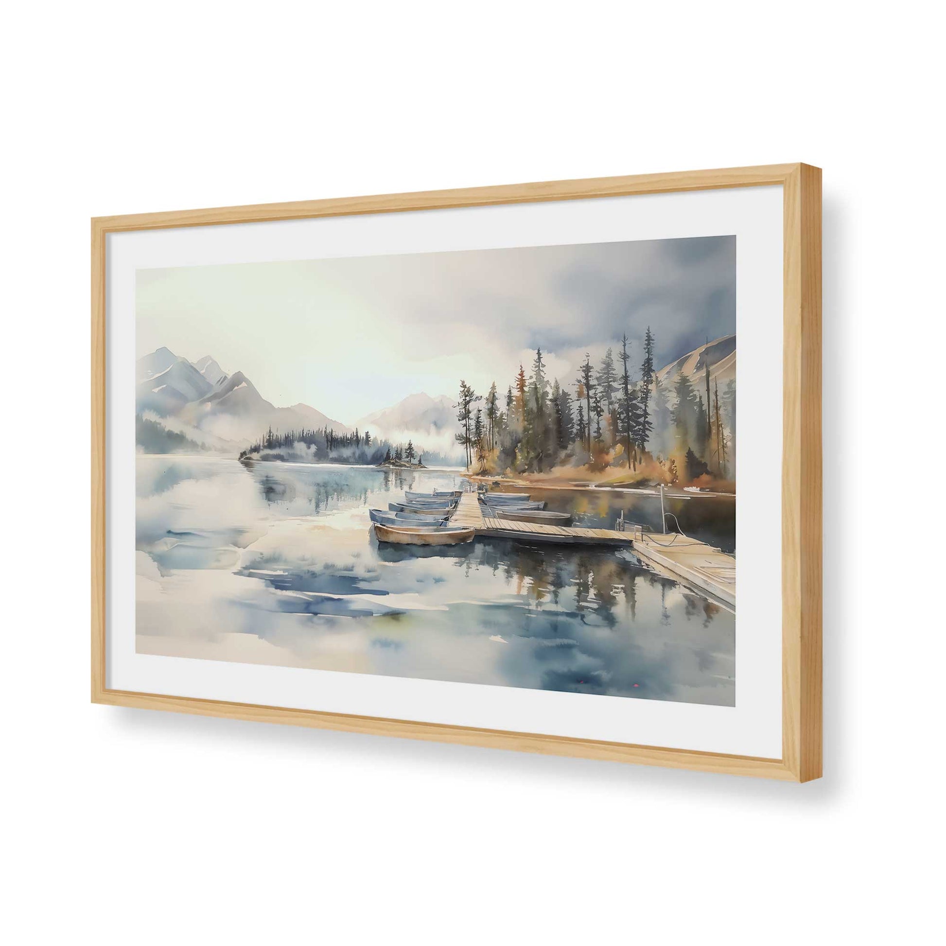 [Color:American Maple], Picture of art in a American Maple frame of the corner