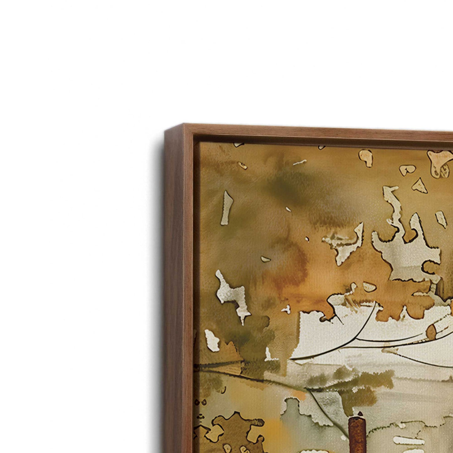 [Color:Walnut], Picture of art in a Walnut frame at an angle