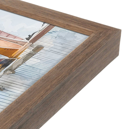[Color:Walnut], Picture of art in a Walnut frame at an angle