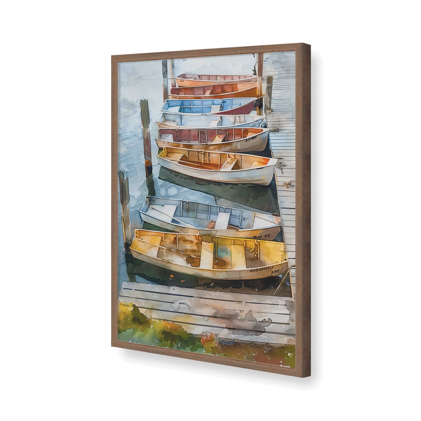 [Color:Walnut], Picture of art in a Walnut frame of the corner