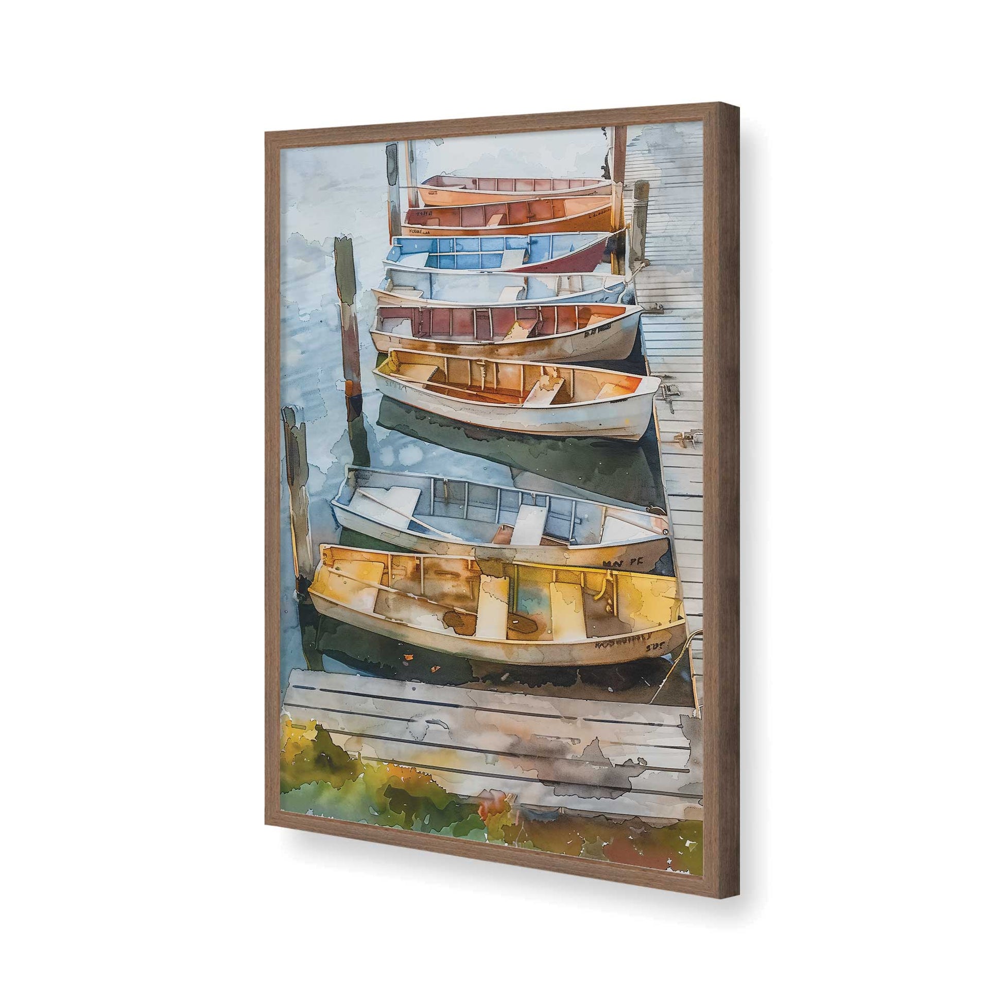 [Color:Walnut], Picture of art in a Walnut frame of the corner