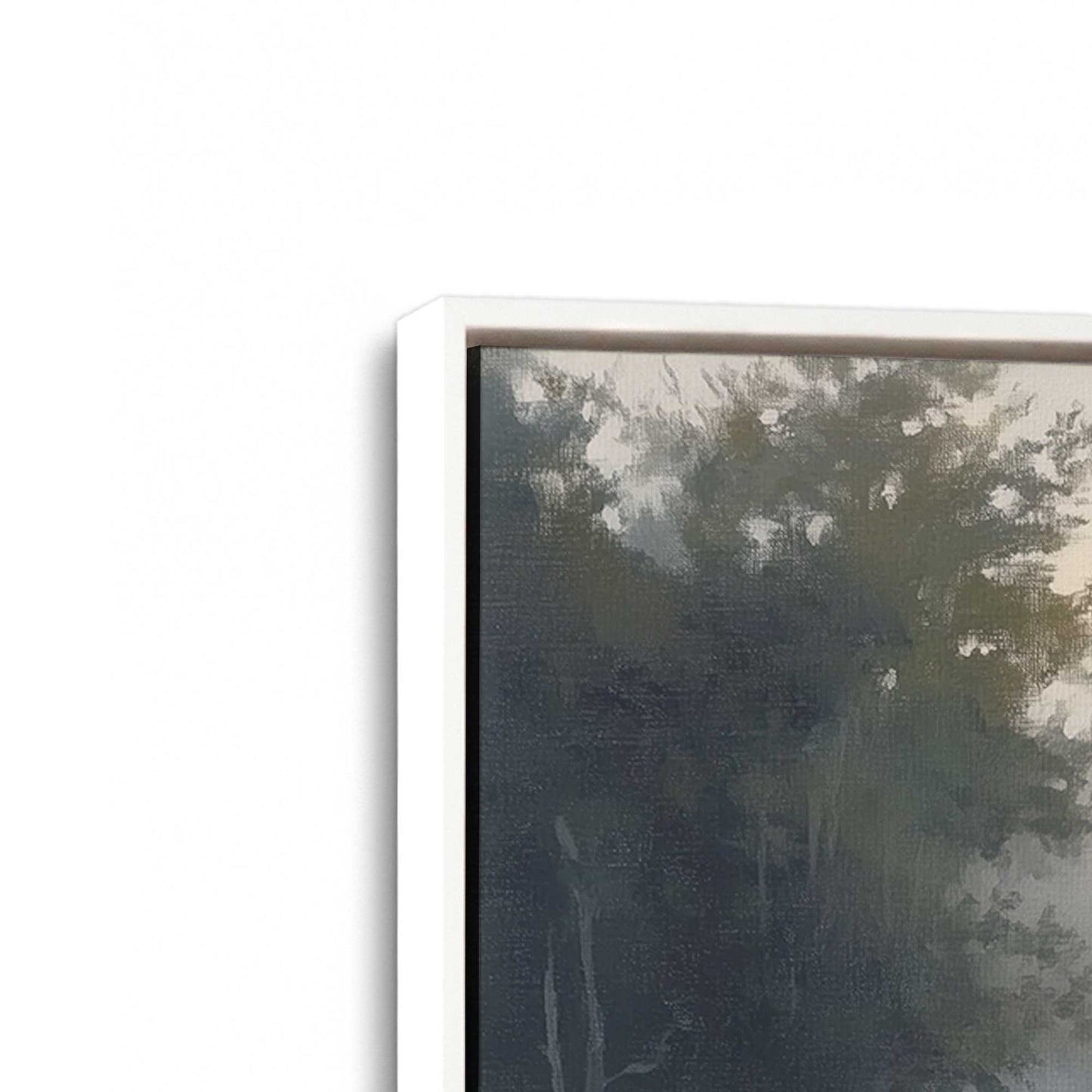 [Color:Opaque White], Picture of art in a White frame at an angle