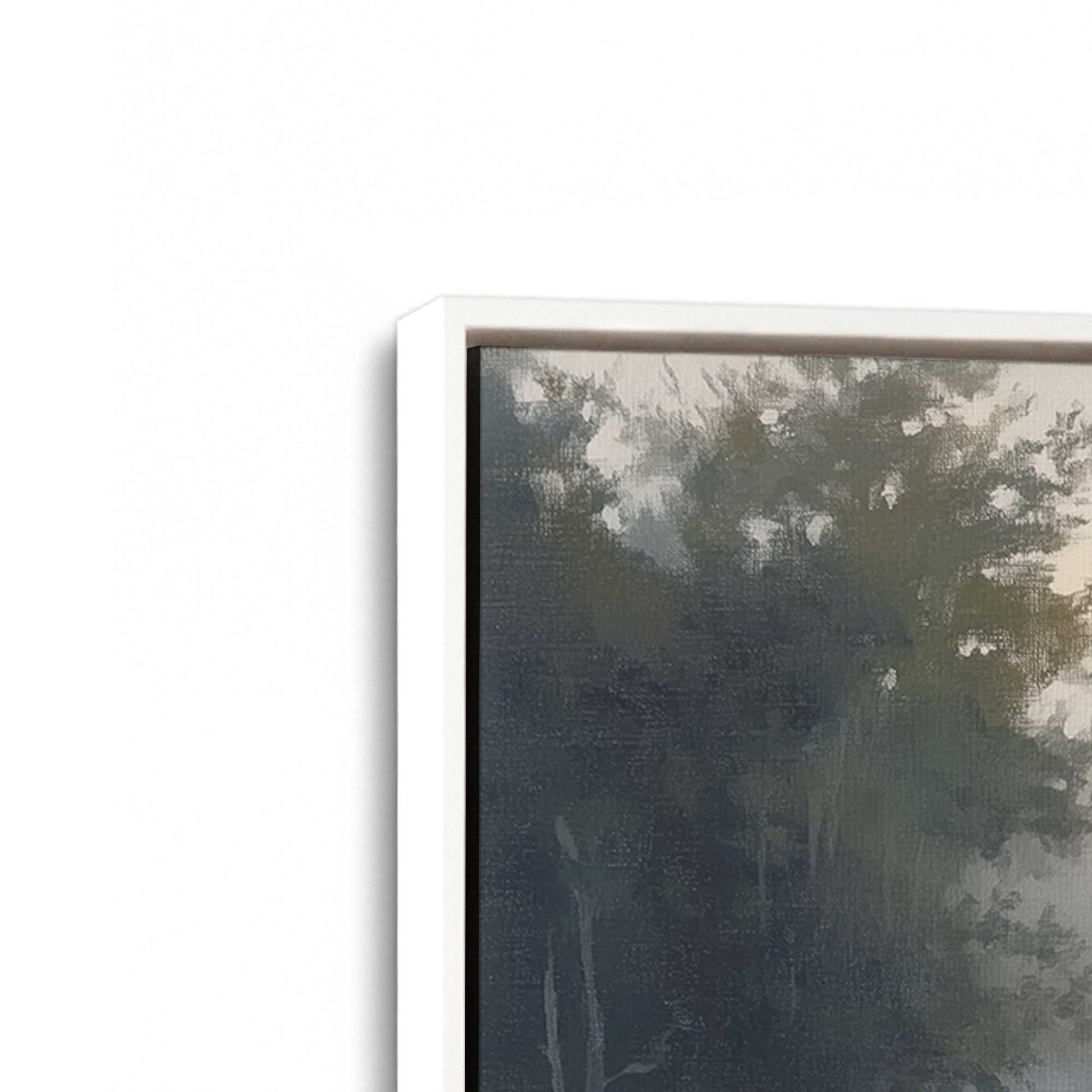 [Color:Opaque White], Picture of art in a White frame at an angle