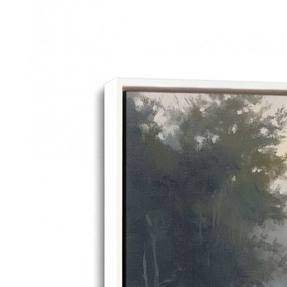 [Color:Opaque White], Picture of art in a White frame at an angle