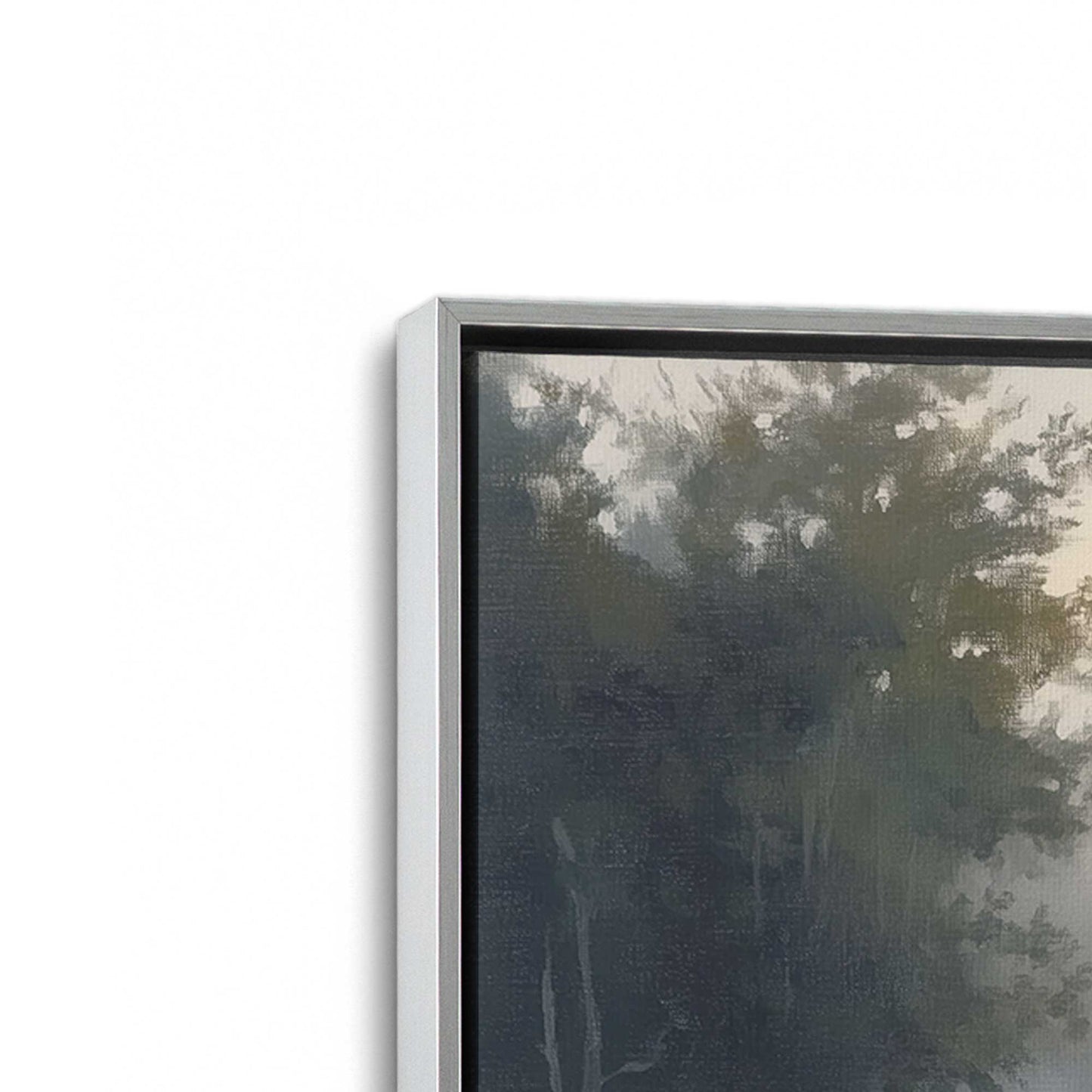[Color:Polished Chrome], Picture of art in a Polished Chrome frame at an angle