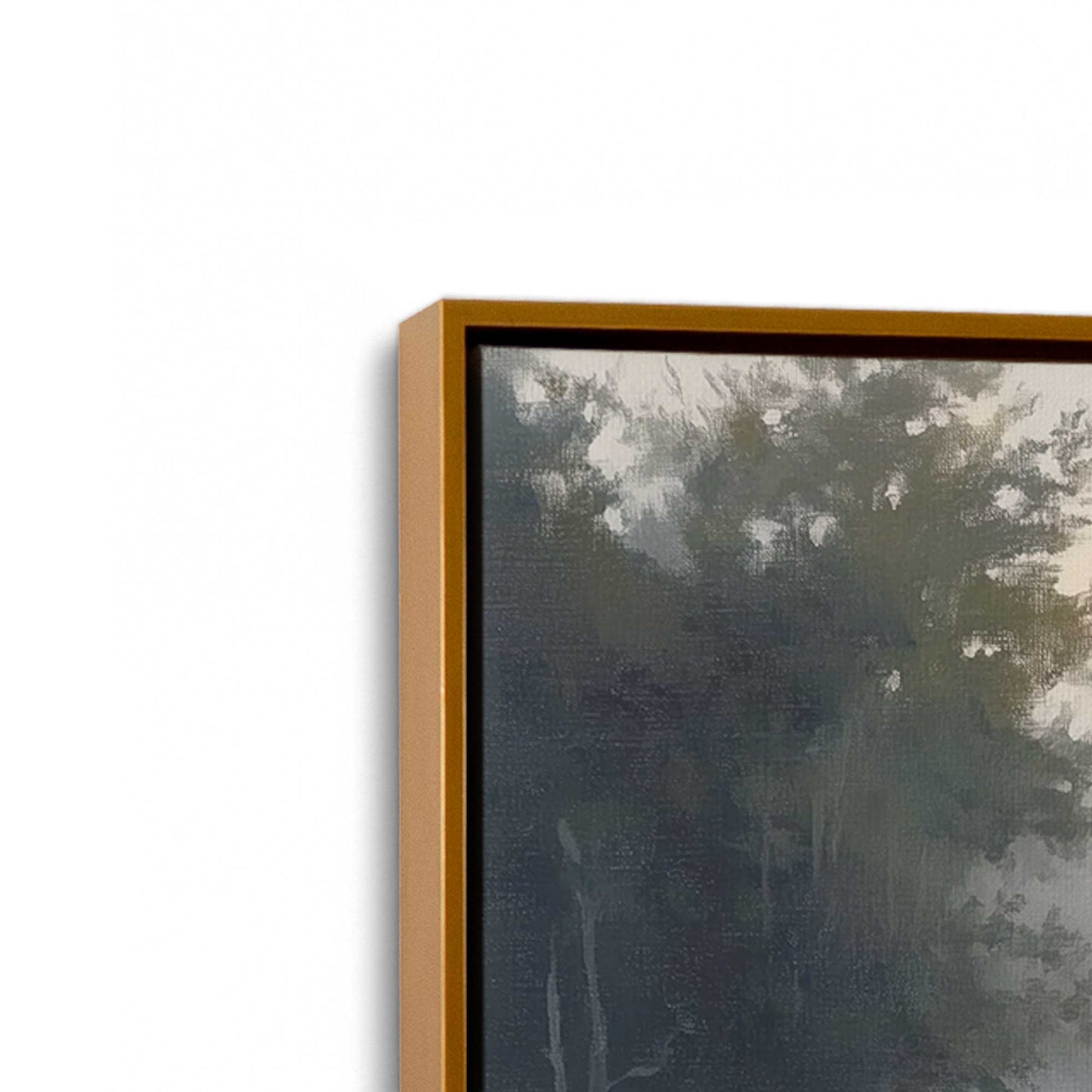 [Color:Polished Gold], Picture of art in a Polished Gold frame at an angle