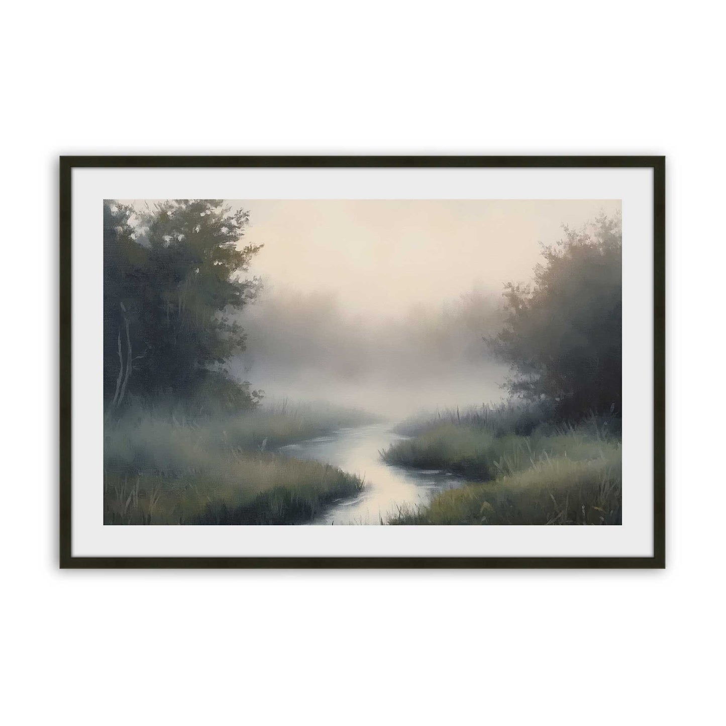 [Color:Satin Black], Picture of art in a Satin Black frame