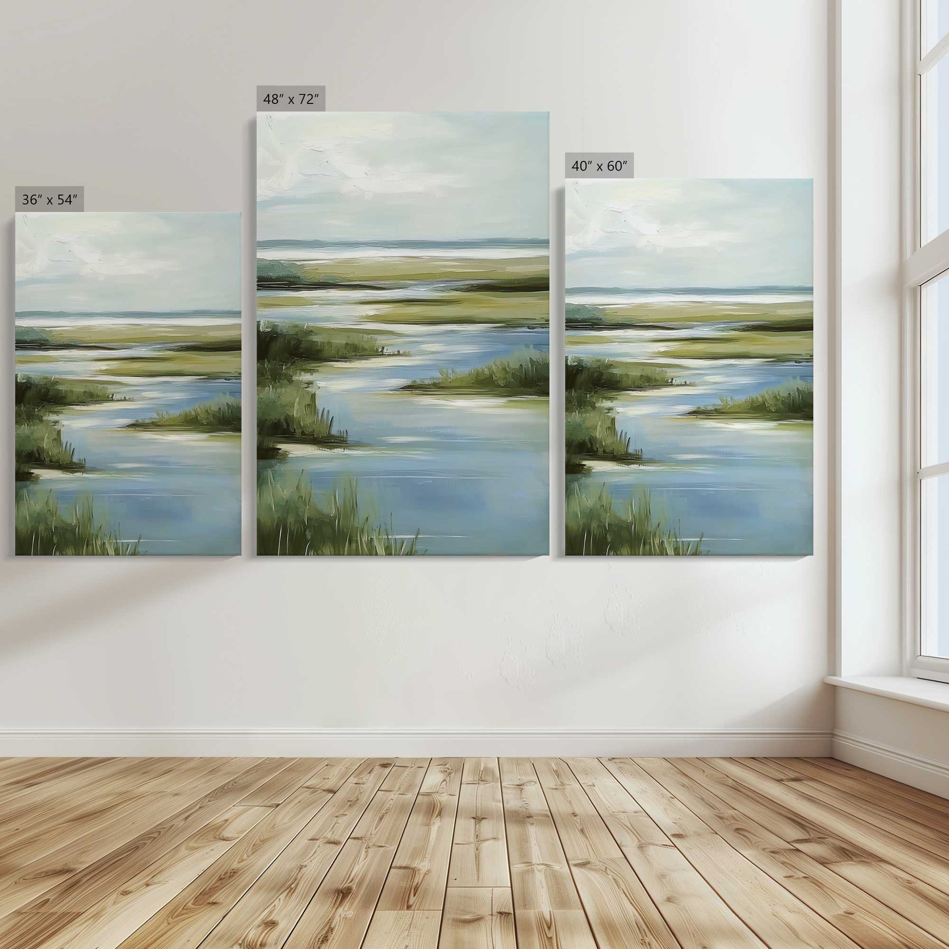 [Color:Stretched Canvas], Image showing the size comparisons