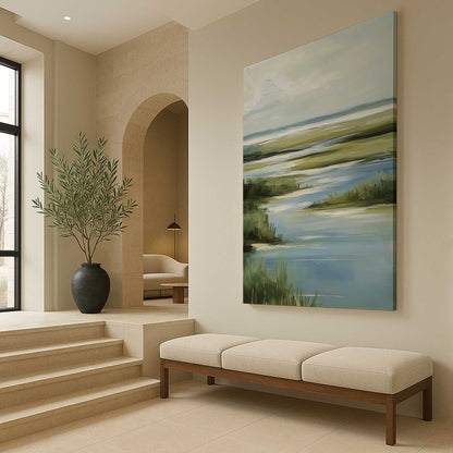 [Color:Stretched Canvas], Picture of art in a room