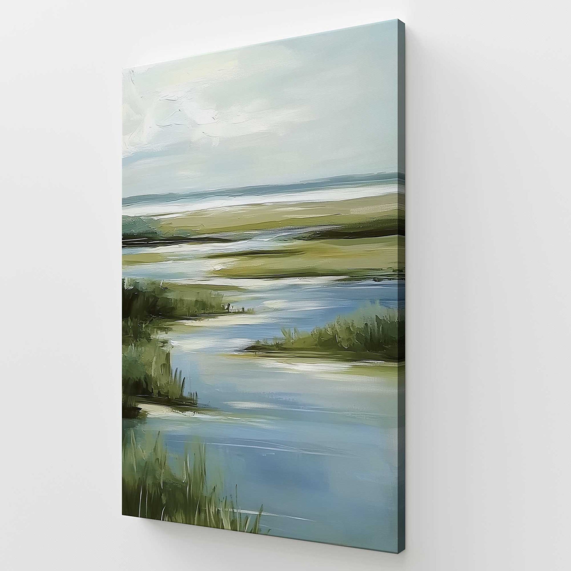 [Color:Stretched Canvas], Picture of art at an angle