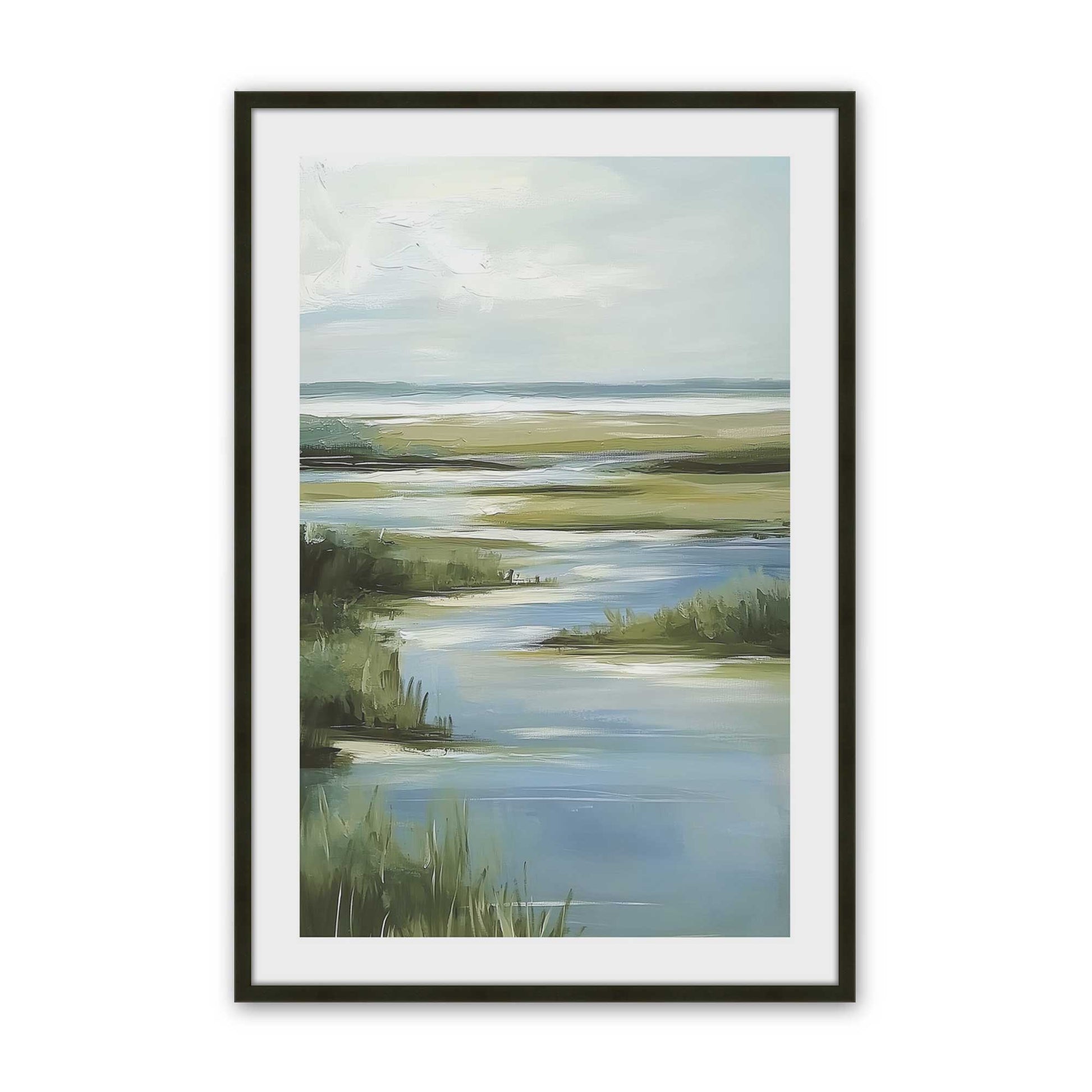 [Color:Satin Black], Picture of art in a Satin Black frame