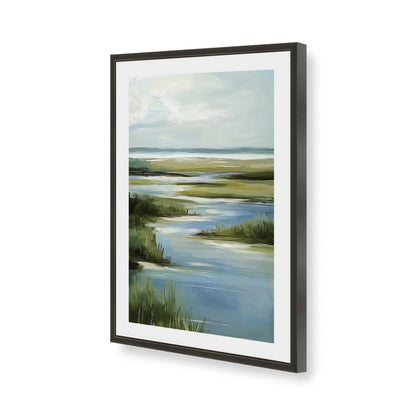 [Color:Satin Black], Picture of art in a Satin Black frame of the corner