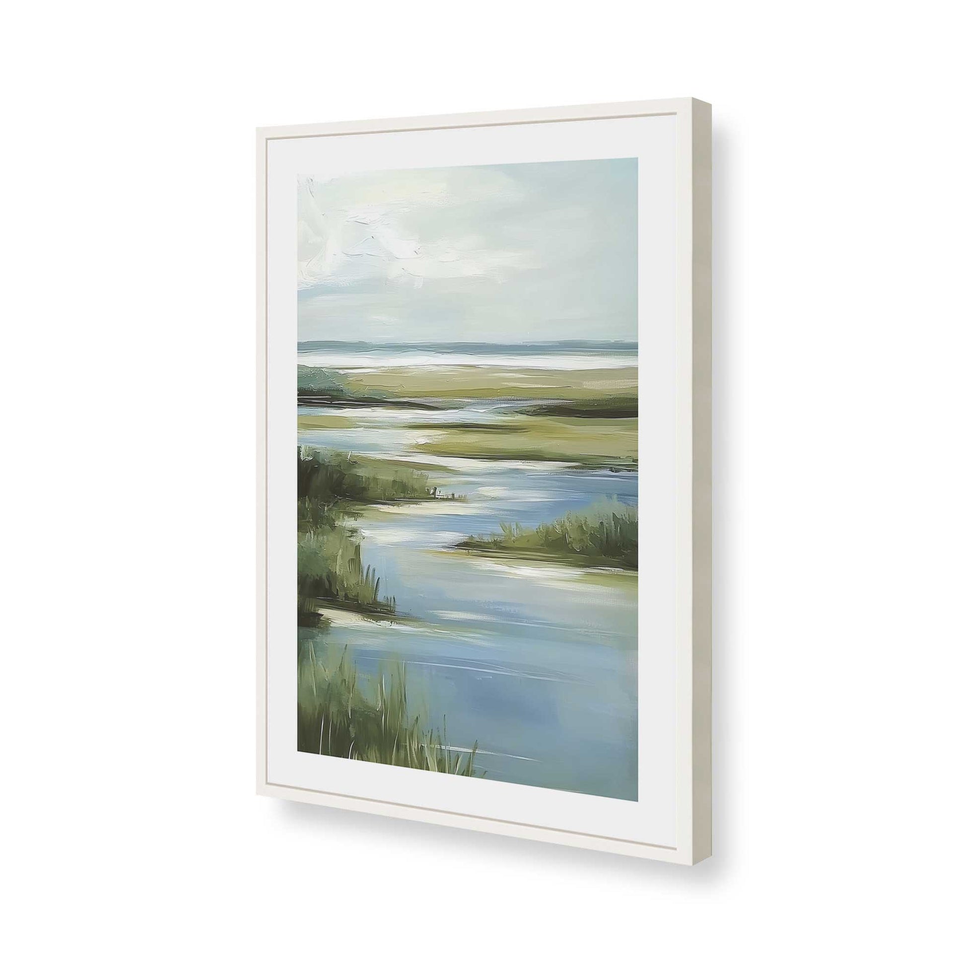 [Color:Opaque White], Picture of art in a Opaque White frame of the corner