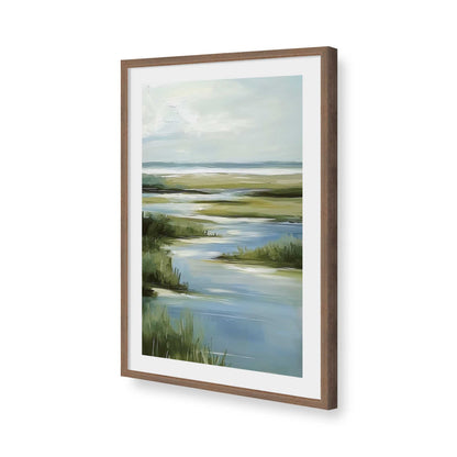 [Color:Walnut], Picture of art in a Walnut frame of the corner