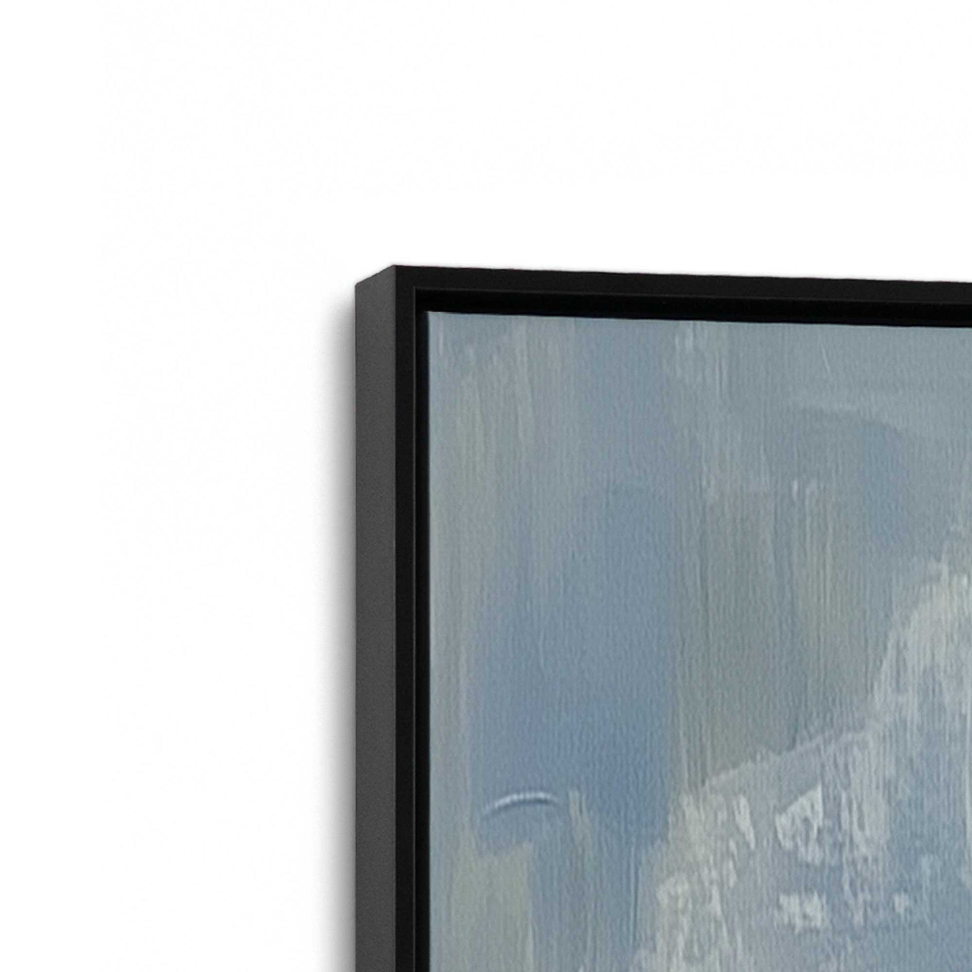 [Color:Satin Black], Picture of art in a Satin Black frame at an angle