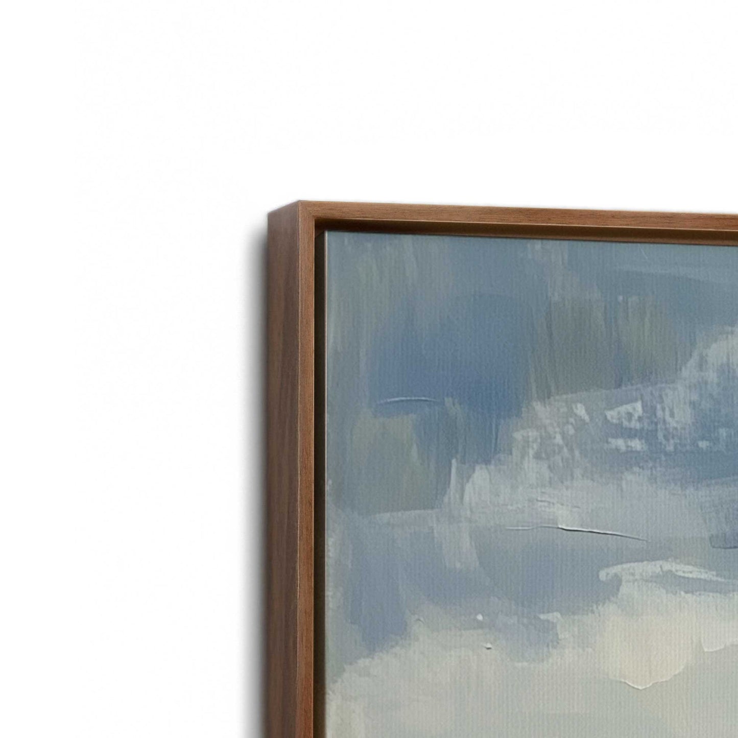 [Color:Walnut], Picture of art in a Walnut frame at an angle