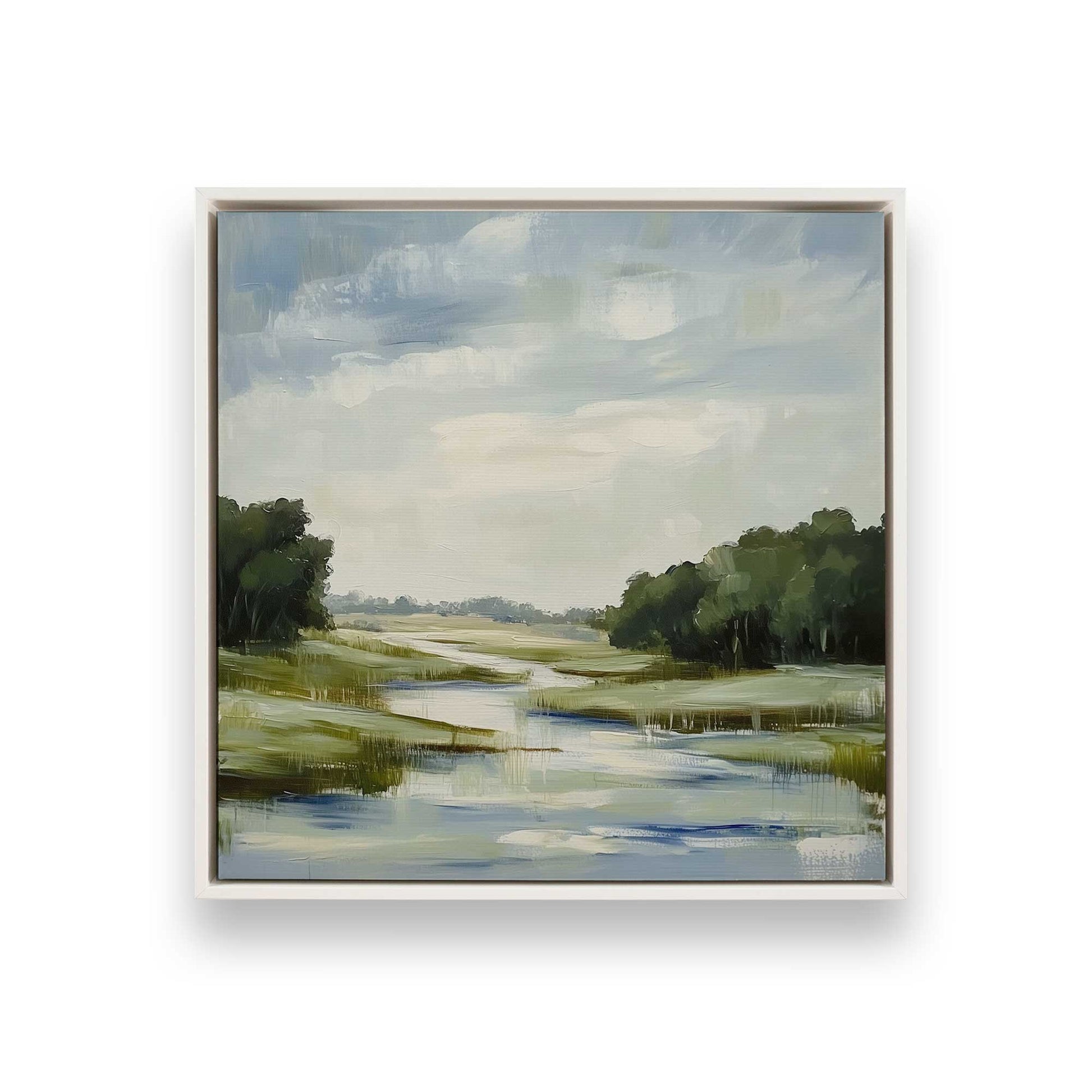 [Color:Opaque White], Picture of art in a White frame